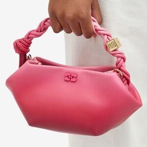 NWT GANNI Bou Bag Mini Gradient in Hot Pink Leather Crossbody